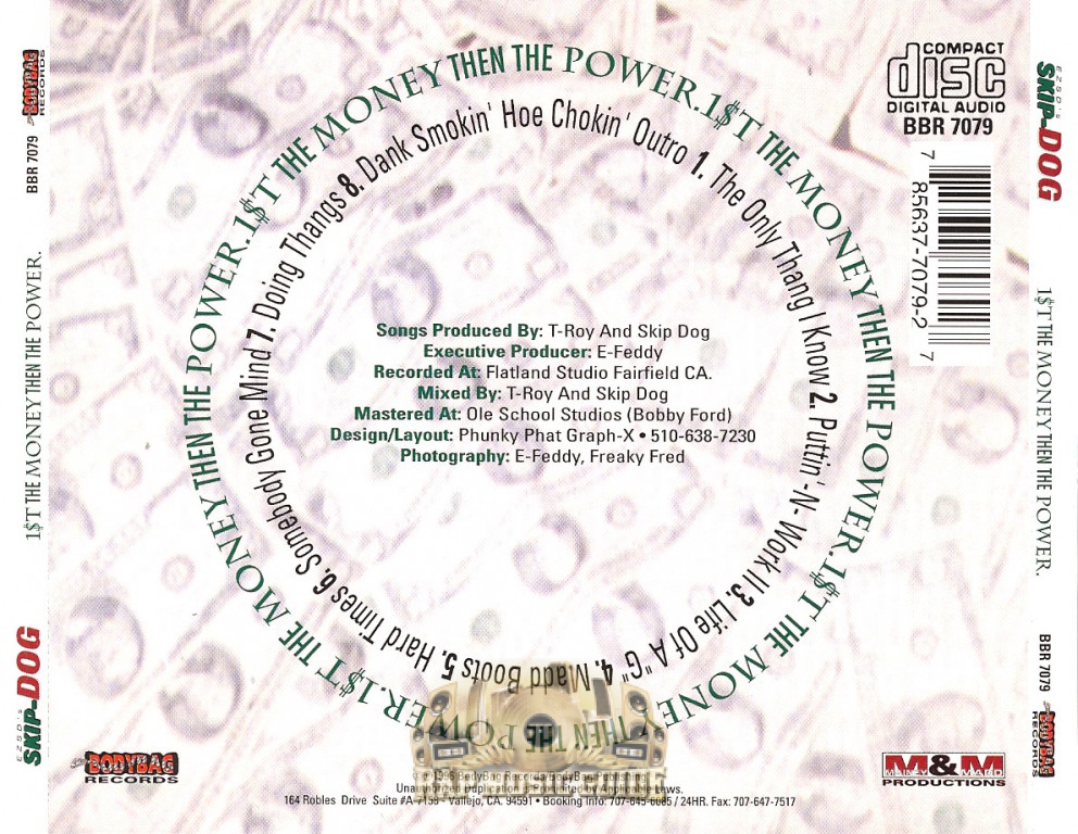 g-rap （OG）SKIP-DOG/1$T THE MONEY THEM … Skip Dog - 1st The Money Then The Power: 1st Press. CD | Rap